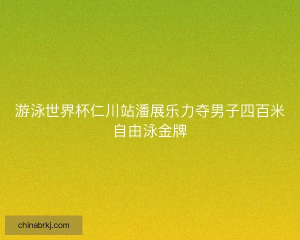 游泳世界杯仁川站潘展乐力夺男子四百米自由泳金牌