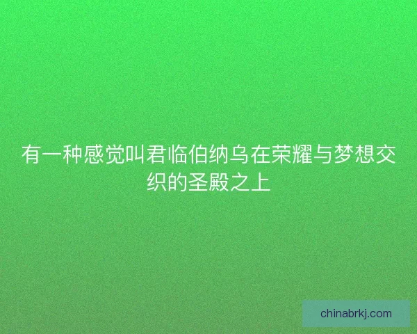 有一种感觉叫君临伯纳乌在荣耀与梦想交织的圣殿之上
